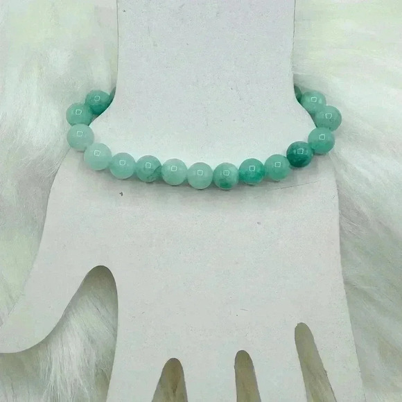 Winter Mint Green beaded bracelet - Picture 5 of 6